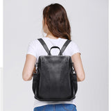 Leather Anti-Theft Backpack