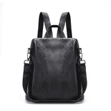 Leather Anti-Theft Backpack