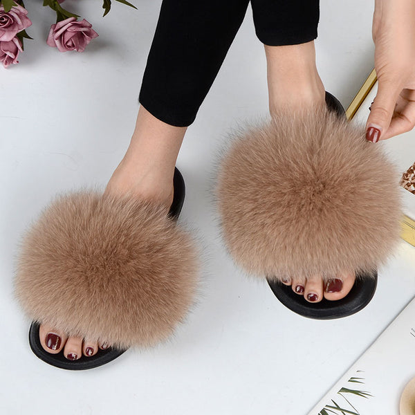 Women's Summer Fluffy Slides