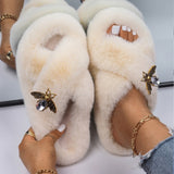 Female Fluffy Fur Slippers